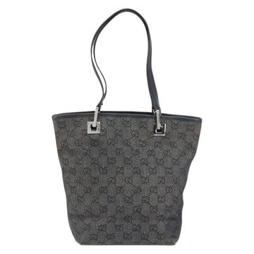 GUCCI GG Canvas Tote Bag Black Silver 31244 Auth 151644 - 0