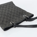 GUCCI GG Canvas Tote Bag Black Silver 31244 Auth 151644-6