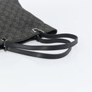 GUCCI GG Canvas Tote Bag Black Silver 31244 Auth 151644-7