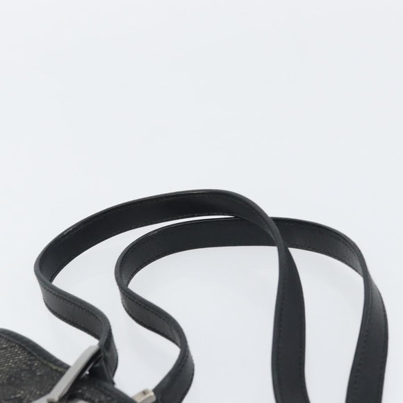 GUCCI GG Canvas Tote Bag Black Silver 31244 Auth 151644