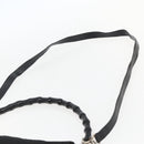 GUCCI Bamboo Shoulder Bag Nylon 2way Black Gold 000 0509 Auth 151645-9