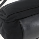 GUCCI Bamboo Shoulder Bag Nylon 2way Black Gold 000 0509 Auth 151645-16