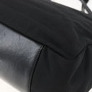 GUCCI Bamboo Shoulder Bag Nylon 2way Black Gold 000 0509 Auth 151645-17