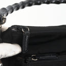 GUCCI Bamboo Shoulder Bag Nylon 2way Black Gold 000 0509 Auth 151645-10