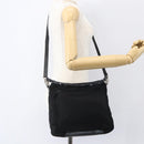 GUCCI Bamboo Shoulder Bag Nylon 2way Black Gold 000 0509 Auth 151645-25