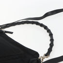 GUCCI Bamboo Shoulder Bag Nylon 2way Black Gold 000 0509 Auth 151645-14