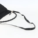 GUCCI Bamboo Shoulder Bag Nylon 2way Black Gold 000 0509 Auth 151645-8