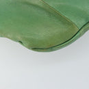 GUCCI Bamboo Hand Bag Leather Green Gold 124293 Auth 151647-11