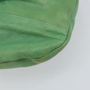 GUCCI Bamboo Hand Bag Leather Green Gold 124293 Auth 151647-13