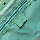 GUCCI Bamboo Hand Bag Leather Green Gold 124293 Auth 151647-14