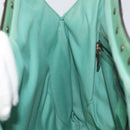 GUCCI Bamboo Hand Bag Leather Green Gold 124293 Auth 151647-17