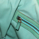 GUCCI Bamboo Hand Bag Leather Green Gold 124293 Auth 151647-18