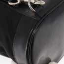 GUCCI Bamboo Shoulder Bag Nylon Black Silver 003 2113 0036 Auth 151649-16