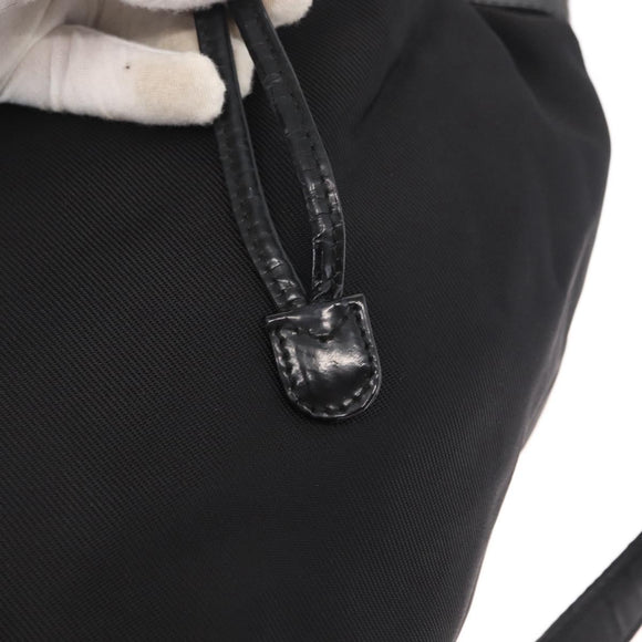 GUCCI Bamboo Shoulder Bag Nylon Black Silver 003 2113 0036 Auth 151649