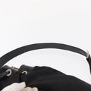 GUCCI Bamboo Shoulder Bag Nylon Black Silver 003 2113 0036 Auth 151649-14