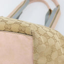 GUCCI GG Canvas Hand Bag Beige Gold 131228 Auth 151650-12