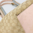 GUCCI GG Canvas Hand Bag Beige Gold 131228 Auth 151650-13