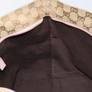 GUCCI GG Canvas Hand Bag Beige Gold 131228 Auth 151650-18