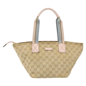 GUCCI GG Canvas Hand Bag Beige Gold 131228 Auth 151650 - 0