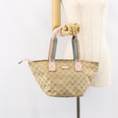 GUCCI GG Canvas Hand Bag Beige Gold 131228 Auth 151650-23