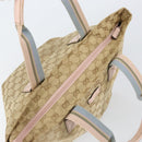 GUCCI GG Canvas Hand Bag Beige Gold 131228 Auth 151650-6