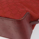 GUCCI GG Canvas Tote Bag Red Gold 107757 Auth 151652-10