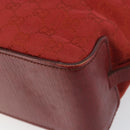 GUCCI GG Canvas Tote Bag Red Gold 107757 Auth 151652-12