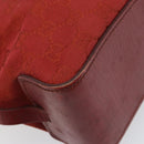 GUCCI GG Canvas Tote Bag Red Gold 107757 Auth 151652-13