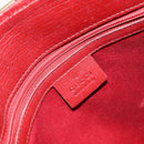 GUCCI GG Canvas Tote Bag Red Gold 107757 Auth 151652-15
