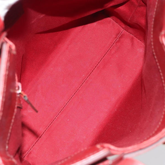 GUCCI GG Canvas Tote Bag Red Gold 107757 Auth 151652