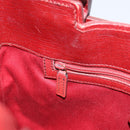 GUCCI GG Canvas Tote Bag Red Gold 107757 Auth 151652-19