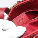 GUCCI GG Canvas Tote Bag Red Gold 107757 Auth 151652-21