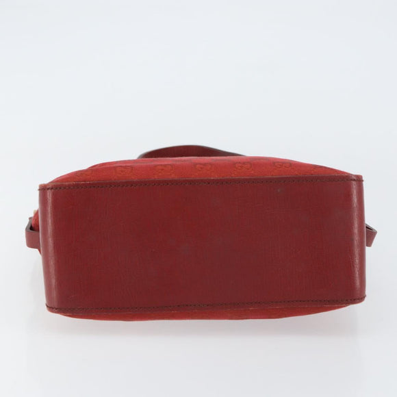 GUCCI GG Canvas Tote Bag Red Gold 107757 Auth 151652