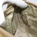 PRADA Shoulder Bag Nylon Beige Silver Auth 151654-25