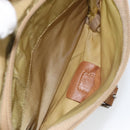 PRADA Shoulder Bag Nylon Beige Silver Auth 151654-28