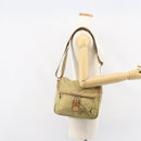 PRADA Shoulder Bag Nylon Beige Silver Auth 151654-29