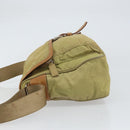 PRADA Shoulder Bag Nylon Beige Silver Auth 151654-4