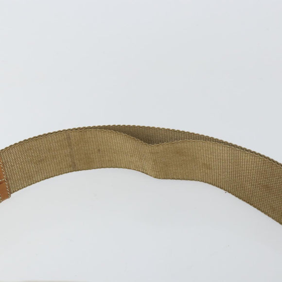 PRADA Shoulder Bag Nylon Beige Silver Auth 151654