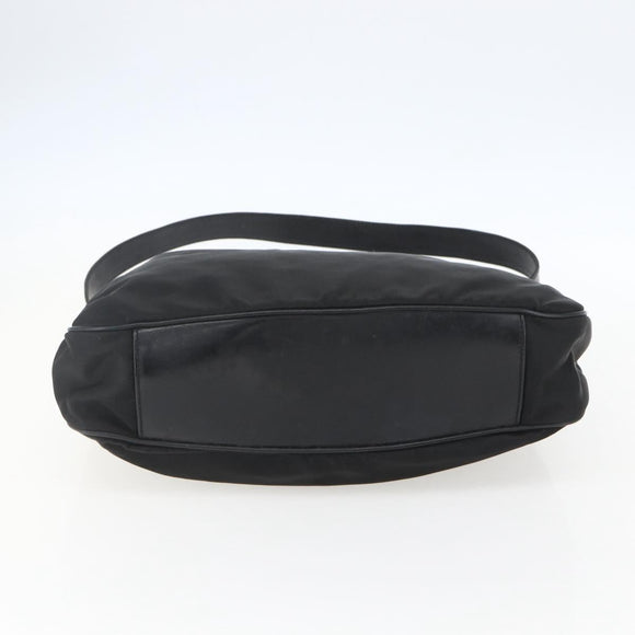 GUCCI Bamboo Shoulder Bag Nylon 2way Black Silver 001 1781 1577 5 Auth 151655