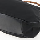 GUCCI Bamboo Shoulder Bag Nylon 2way Black Silver 001 1781 1577 5 Auth 151655-15