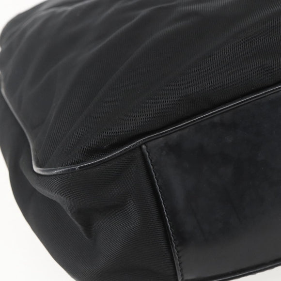 GUCCI Bamboo Shoulder Bag Nylon 2way Black Silver 001 1781 1577 5 Auth 151655