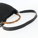 GUCCI Bamboo Shoulder Bag Nylon 2way Black Silver 001 1781 1577 5 Auth 151655-8