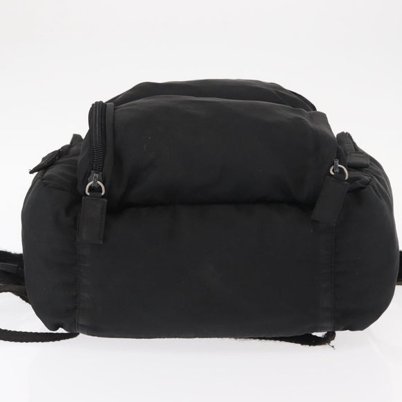 PRADA Backpack Nylon Black Silver Auth 151656