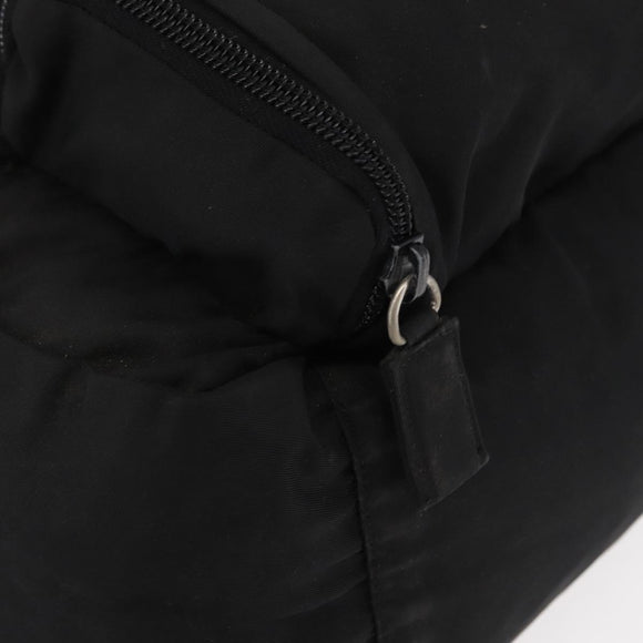 PRADA Backpack Nylon Black Silver Auth 151656