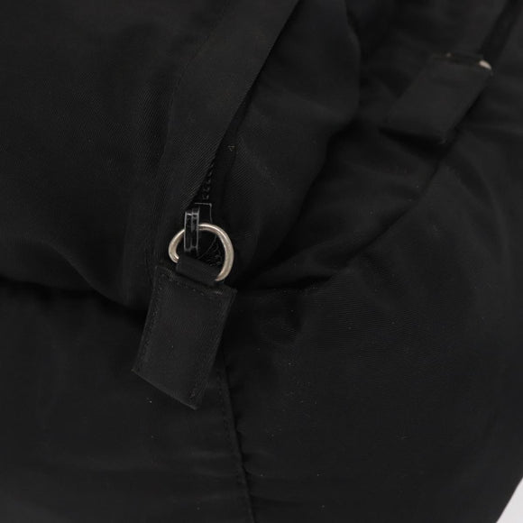 PRADA Backpack Nylon Black Silver Auth 151656