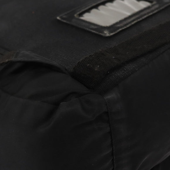 PRADA Backpack Nylon Black Silver Auth 151656