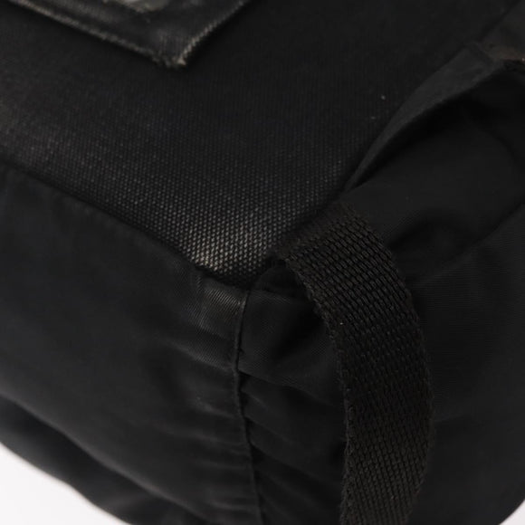 PRADA Backpack Nylon Black Silver Auth 151656