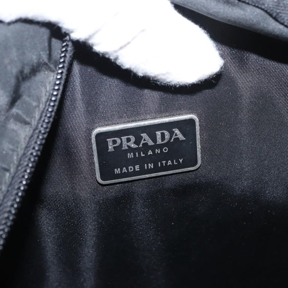 PRADA Backpack Nylon Black Silver Auth 151656