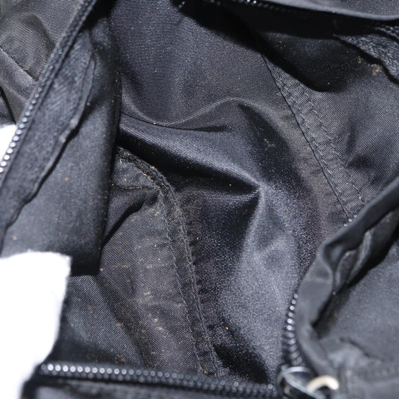 PRADA Backpack Nylon Black Silver Auth 151656