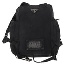 PRADA Backpack Nylon Black Silver Auth 151656-2